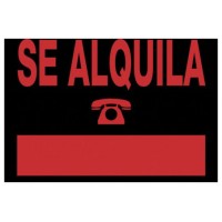 CARTEL "SE ALQUILA" 700X500 MM PVC NEGRO ARCHIVO 2000 6161 NE (Espera 4 dias) en Huesoi